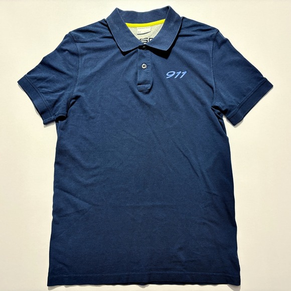 Porsche Drivers Selection 911 Polo Navy Shirt Cotton Portugal Mens Small - READ - Picture 2 of 16